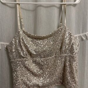 No Boundaries Sparkling Sequin Camisole nwot